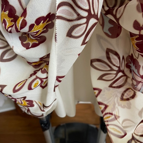 Tory Burch Indie Smocked Off-the-Shoulder Floral Silk Dress, Ivory - Picture 9 of 11